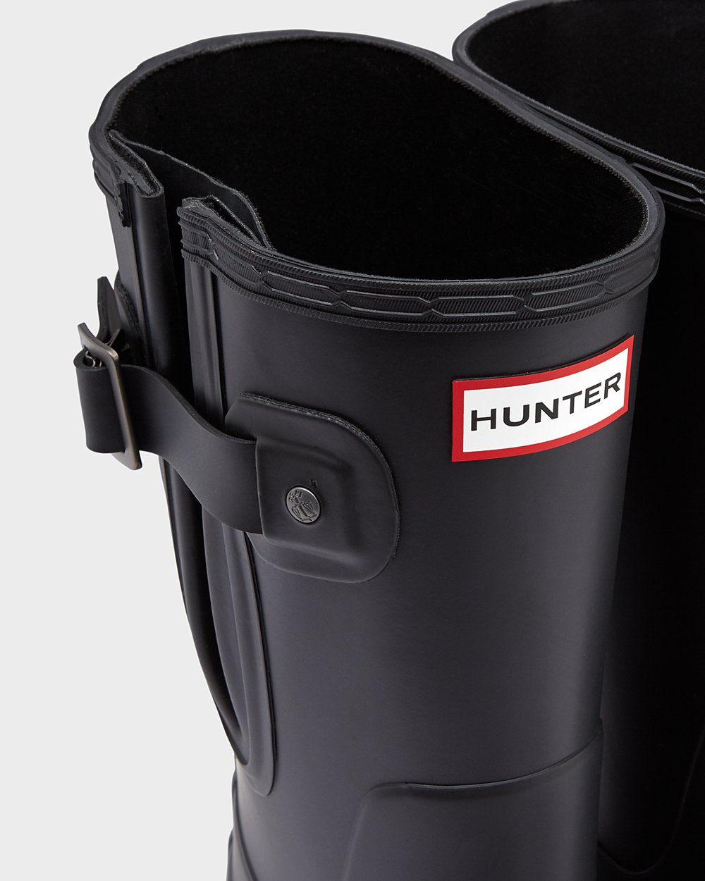 Galochas Curtas Hunter Homem Pretas - Original Side Adjustable - 64SYFZVAH